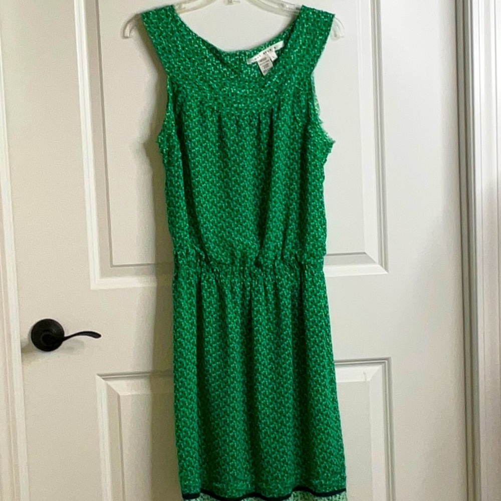 Beautiful green dress.